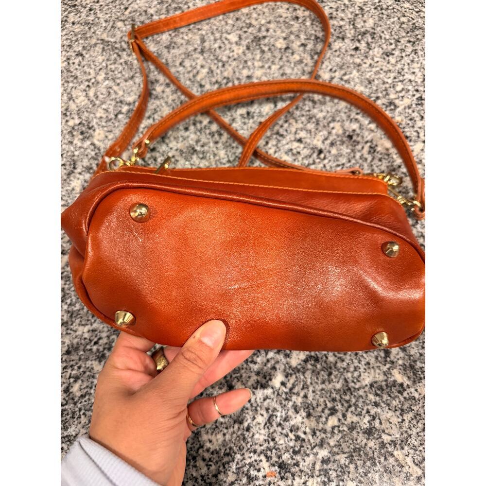 Divina Firenze Italian Leather Shoulder Bag – Burnt Orange - Picture 5 of 8